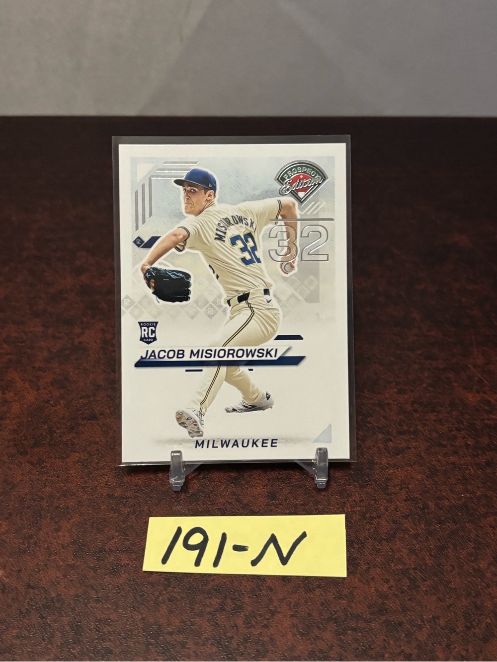 Jacob Misiorowski 2025 Prospect edition baseball RC rookie card #33 Brewers